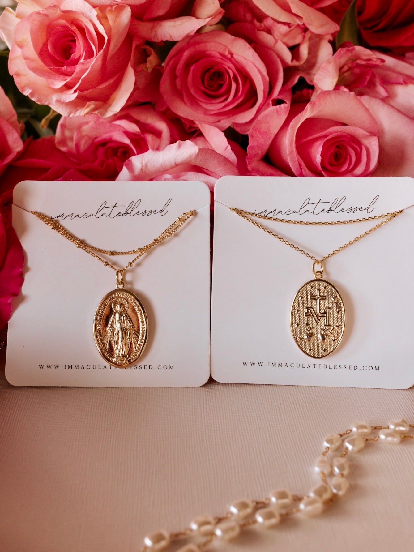 Consecration to Mary Miraculous Medal Gold Filled Necklace