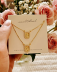 Our Lady of Mount Carmel Scapular Gold Filled Dainty Chain Necklace