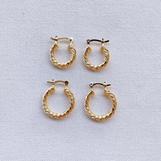 18k_Gold_Earrings_Filled_Chunky_Twisted_Hoop_Womens_Jewelry_