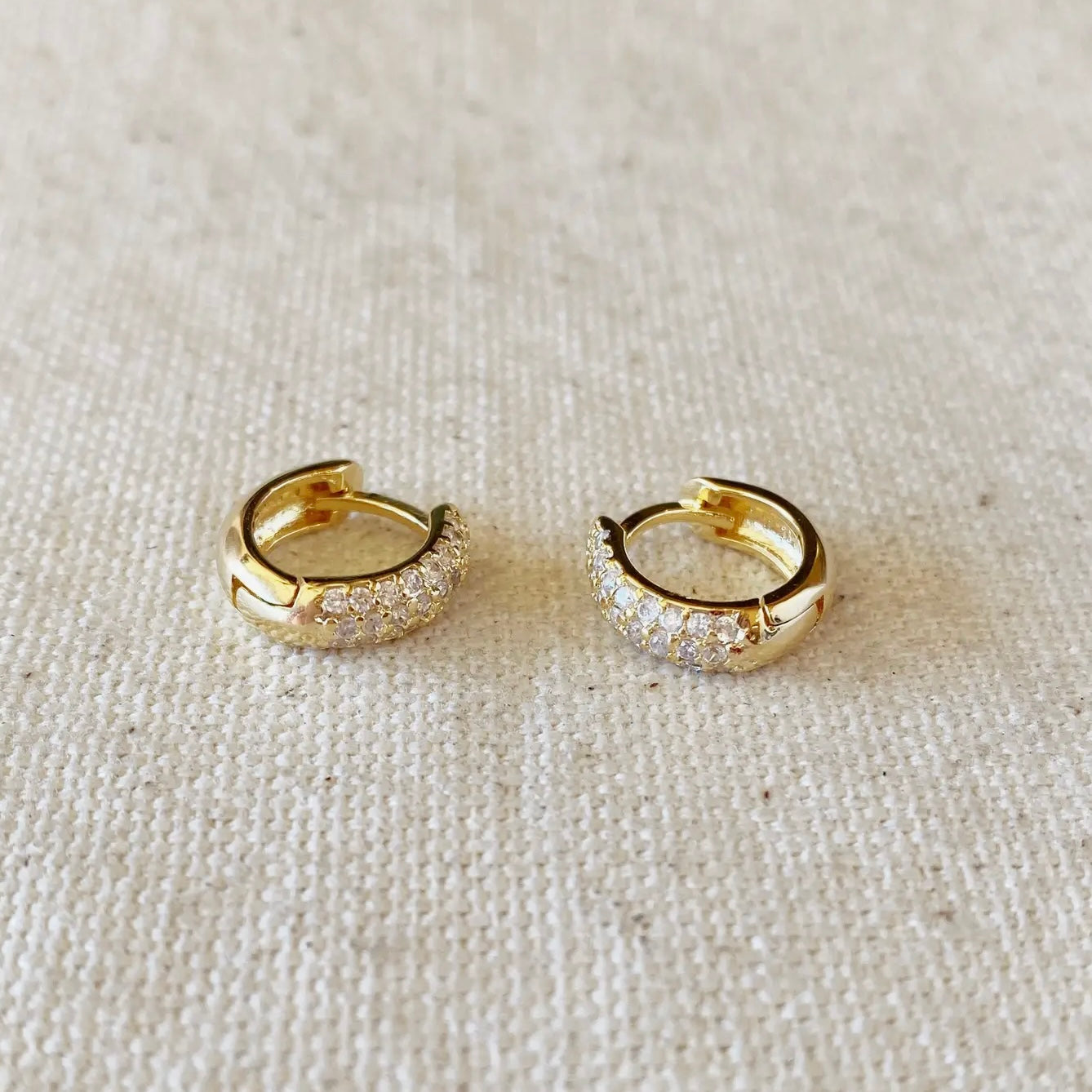 retro-hoop-clicker-earrings-gold-filled-cz-diamond