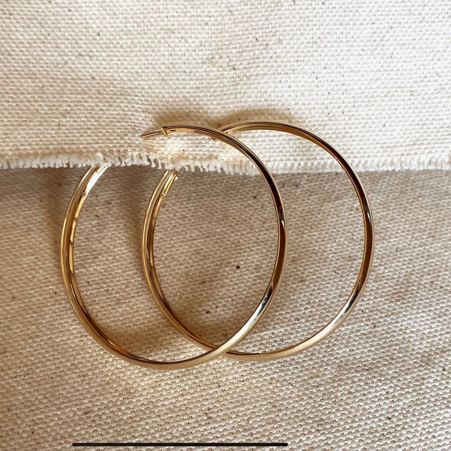 Hoop C-Shape Gold Filled Earrings